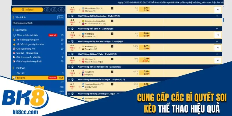 Cung cấp các bí quyết soi kèo thể thao hiệu quả