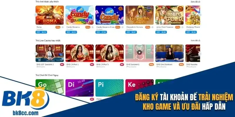 Đăng ký tài khoản để trải nghiệm kho game và ưu đãi hấp dẫn